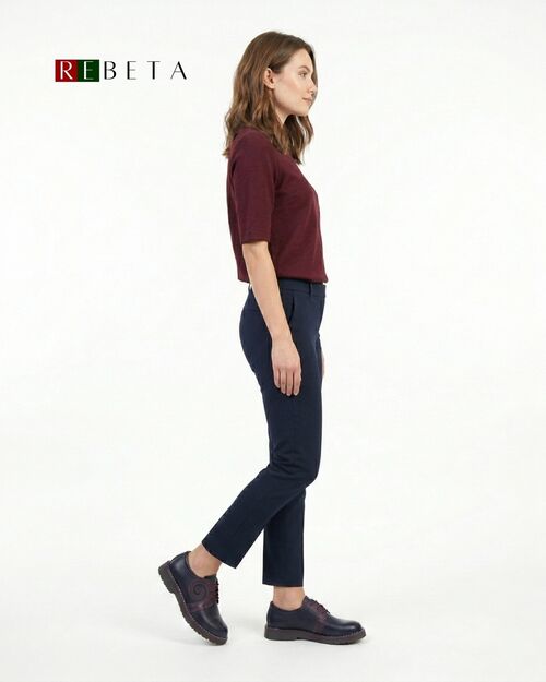 REBETA Deri Kadın Mor Kombin Ayakkabı