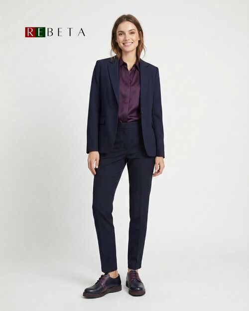 REBETA Deri Kadın Mor Kombin Ayakkabı