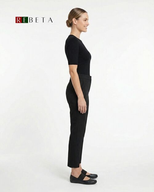 REBETA Deri Kadın Babet Siyah