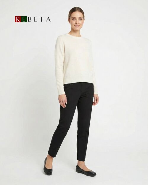 REBETA Deri Kadın Siyah Babet