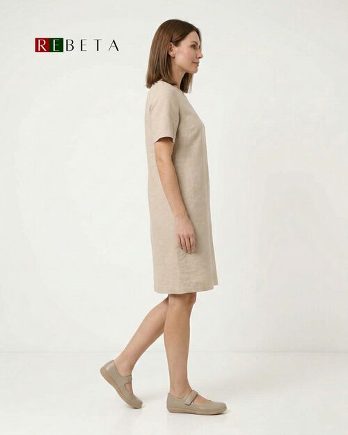 REBETA Deri Kadın Toprak Babet