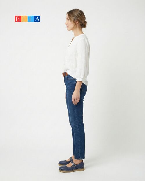 BETA Life Kadın Deri Mavi Ayakkabı