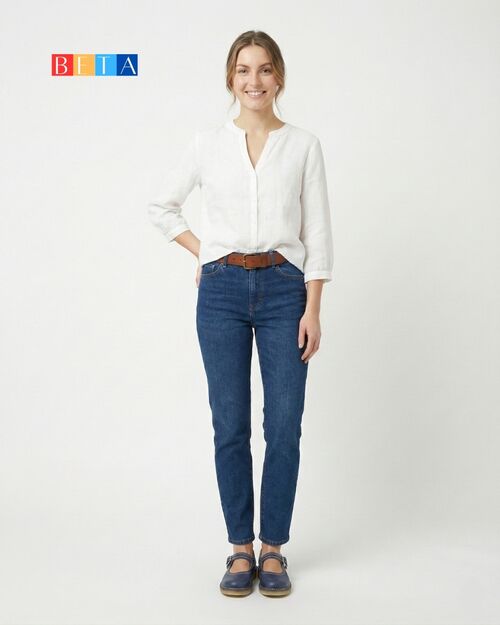 BETA Life Kadın Deri Mavi Ayakkabı