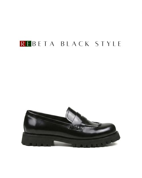 REBETA Deri Kadın Ayakkabı Siyah Açma