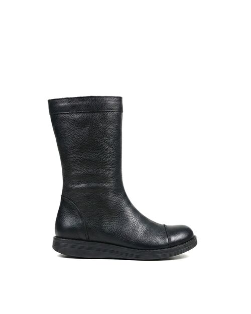 REBETA Deri Kadın Siyah Bot