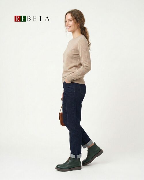 REBETA Deri Kadın Yeşil Bot