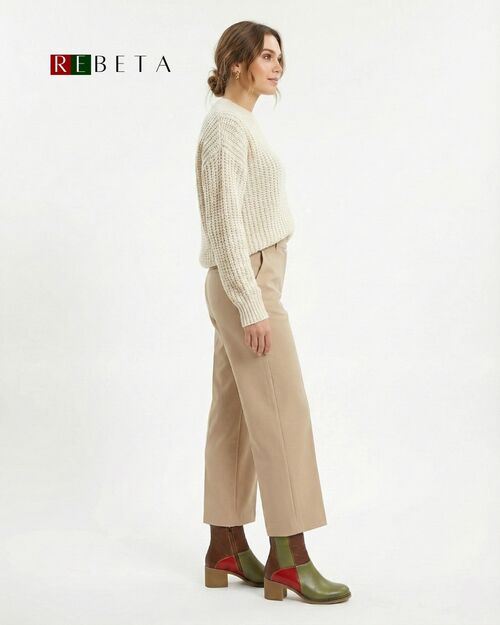 REBETA Deri Kadın Taba Bot Kombin