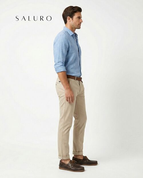 SALURO Deri Erkek Kahverengi Tekne Ayakkabısı