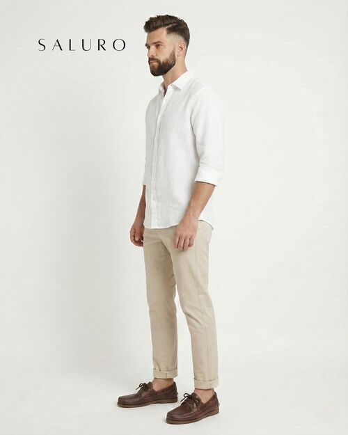 SALURO Deri Erkek Taba Tekne Ayakkabısı