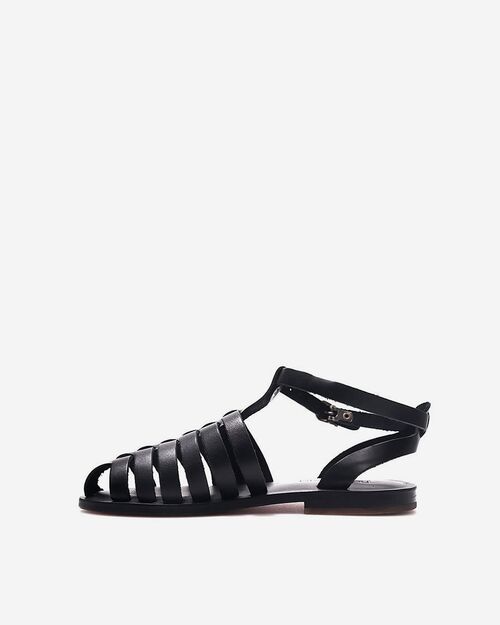 REBETA Deri Kösele Kadın Siyah Sandalet