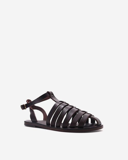 REBETA Deri Kösele Kadın Kahve Sandalet