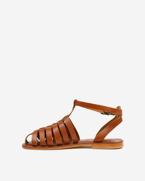 REBETA Deri Kösele Kadın Taba Sandalet