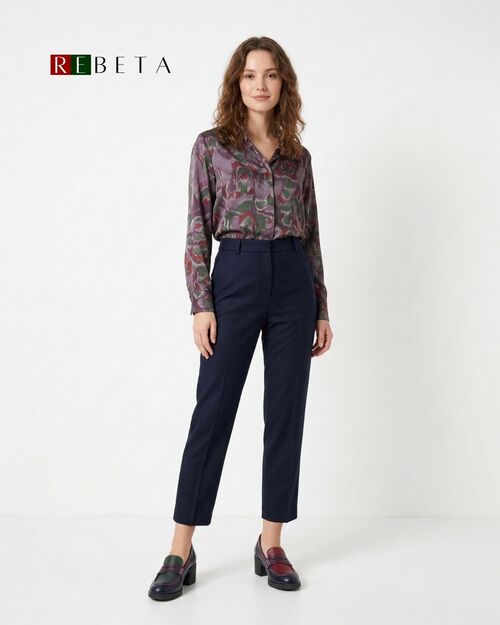 REBETA Deri Kadın Çift Renkli Kombin Topuklu Ayakkabı