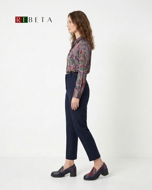 REBETA Deri Kadın Çift Renkli Kombin Topuklu Ayakkabı