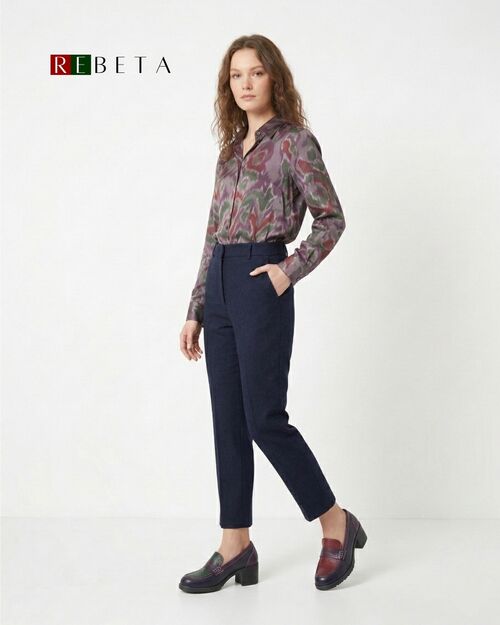 REBETA Deri Kadın Çift Renkli Kombin Topuklu Ayakkabı