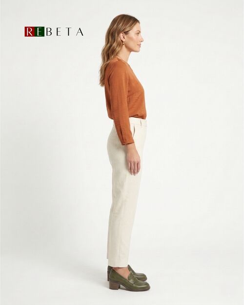 REBETA Deri Kadın Haki Topuklu Loafer Ayakkabı