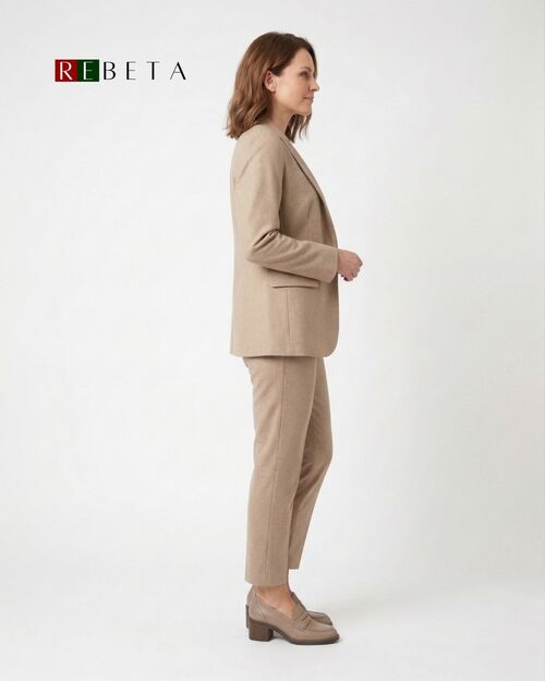 REBETA Deri Kadın Vizon Topuklu Loafer Ayakkabı