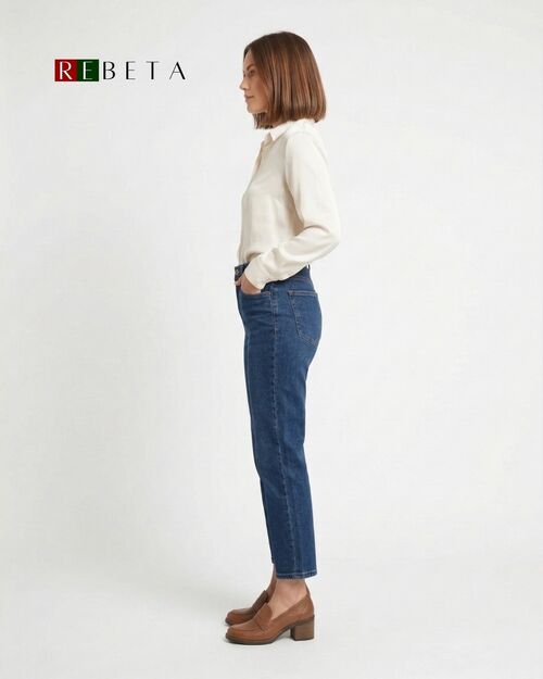 REBETA Deri Kadın Taba Topuklu Loafer Ayakkabı