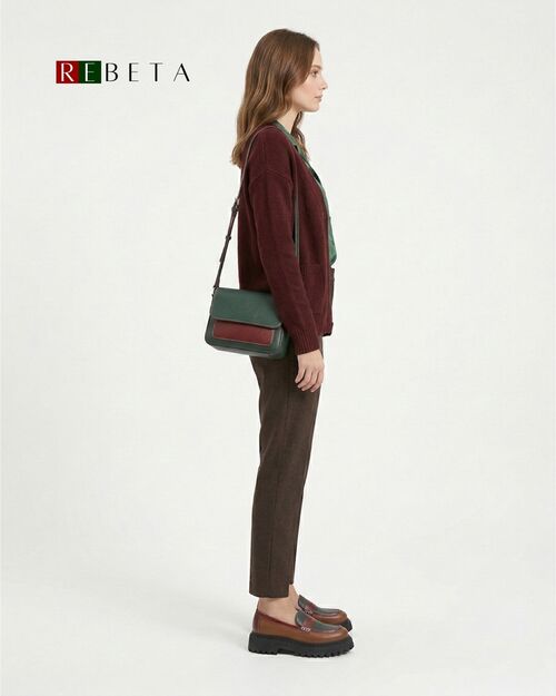 REBETA Deri Kadın Taba Kombin Loafer Ayakkabı