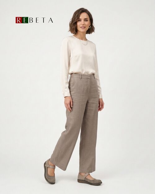 REBETA Deri Kadın Siyah Bantlı Vizon Süet Ayakkabı