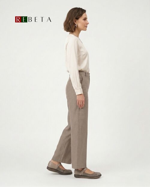 REBETA Deri Kadın Siyah Bantlı Vizon Süet Ayakkabı