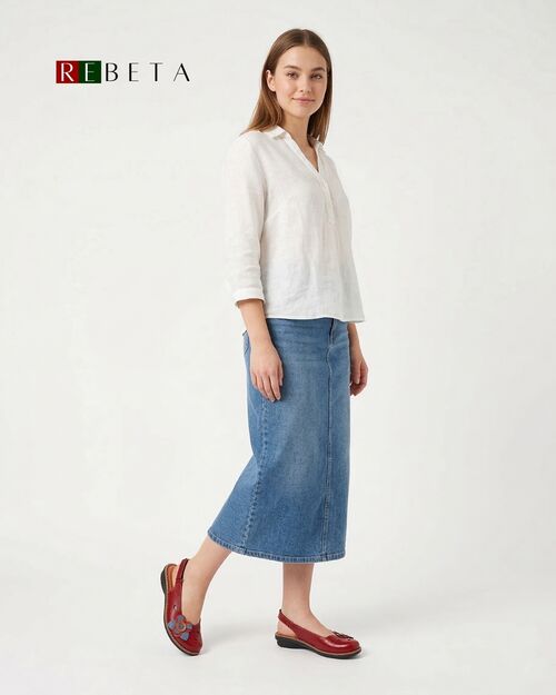 REBETA Deri Kadın Sandalet Bordo