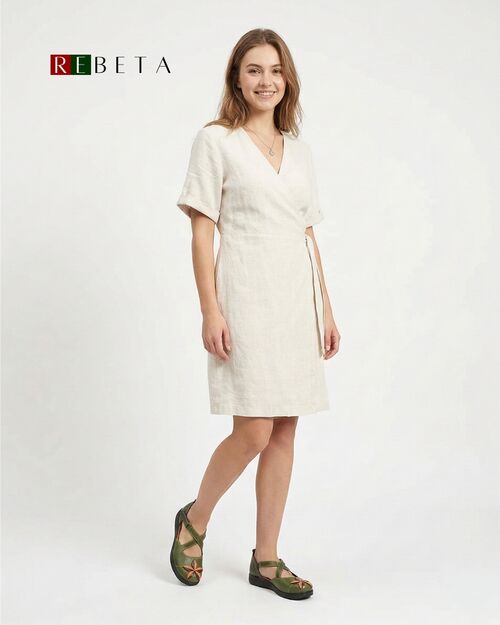 REBETA Deri Kadın Çiçek Detaylı Yeşil Ayakkabı