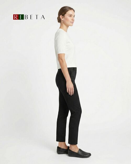 REBETA Deri Kadın Siyah Babet