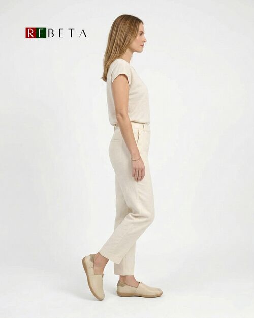 REBETA Deri Kadın Toprak Babet