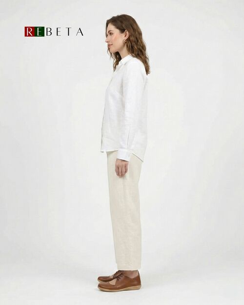 REBETA Deri Kadın Pencere Detaylı Taba Ayakkabı