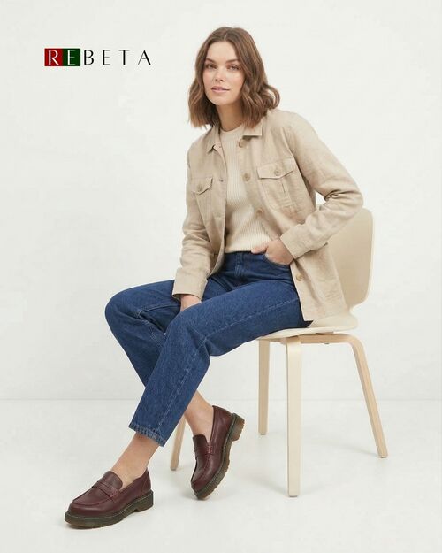 REBETA Deri Kadın Bordo Loafer Ayakkabı