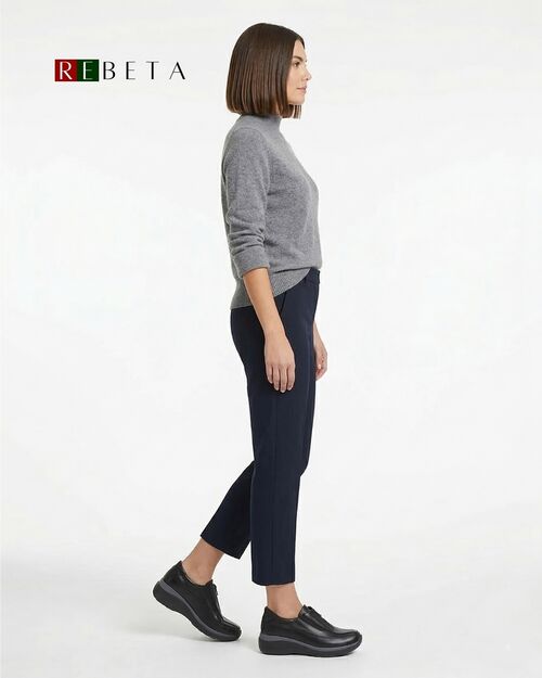 REBETA Deri Kadın Yüksek Tabanlı Siyah Ayakkabı