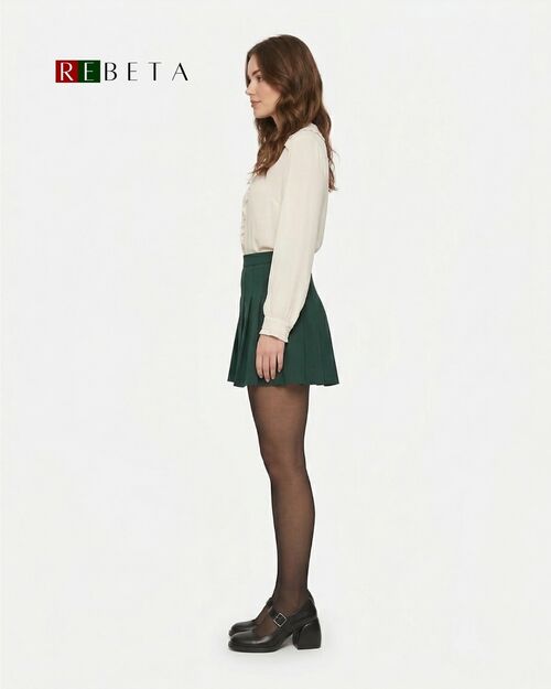 REBETA Deri Kadın Topuklu Ayakkabı Siyah