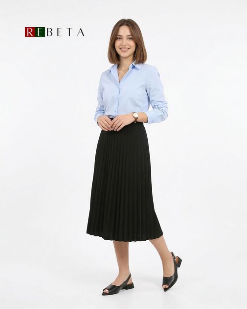 REBETA Deri Kadın Siyah Topuklu Sandalet