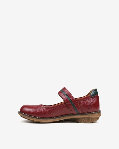 REBETA Deri Kadın Yüksek Tabanlı Bordo Kombin Ayakkabı