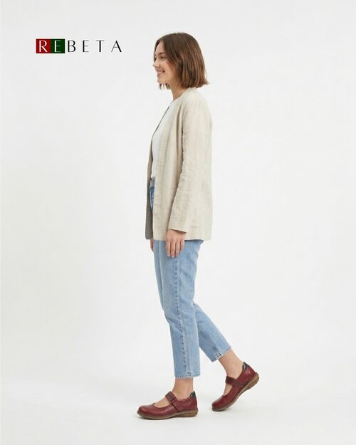 REBETA Deri Kadın Yüksek Tabanlı Bordo Kombin Ayakkabı