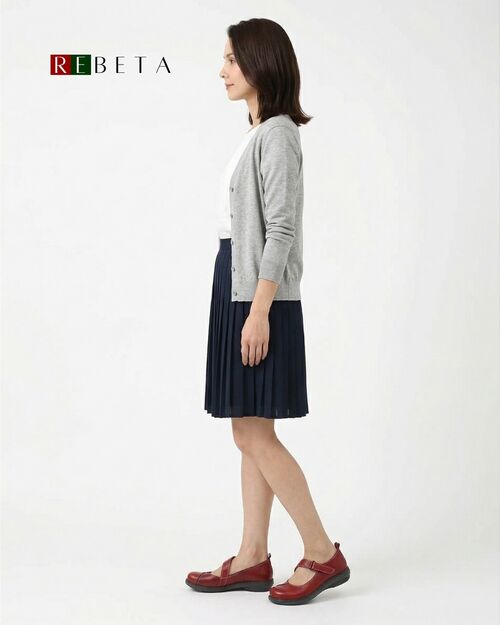 REBETA Deri Kadın Çapraz Bantlı Bordo Ayakkabı Kombin