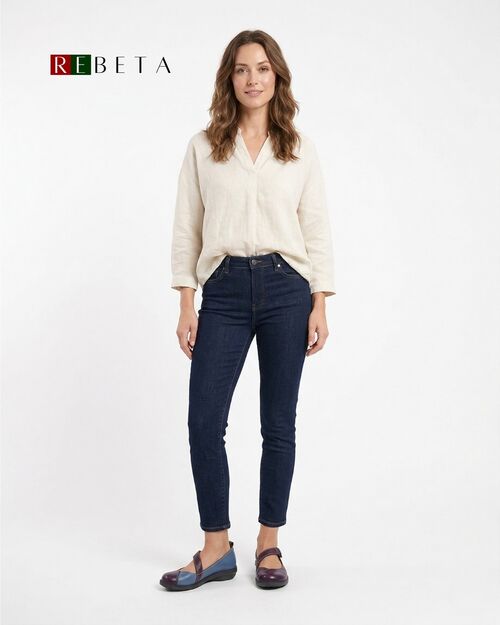 REBETA Deri Kadın Çapraz Bantlı Mor Ayakkabı Kombin