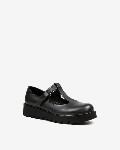 REBETA Deri Kadın Siyah Ayakkabı