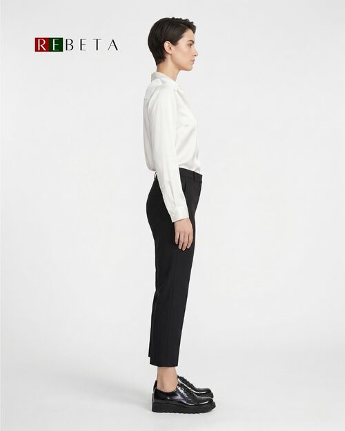 REBETA Deri Kadın Ayakkabı Siyah Açma