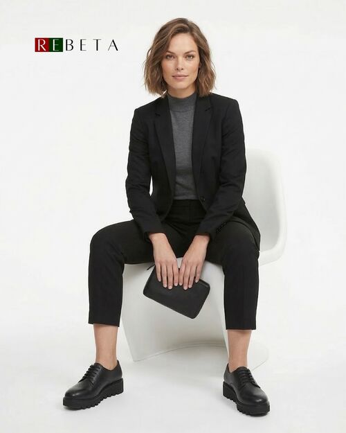 REBETA Deri Kadın Ayakkabı Siyah