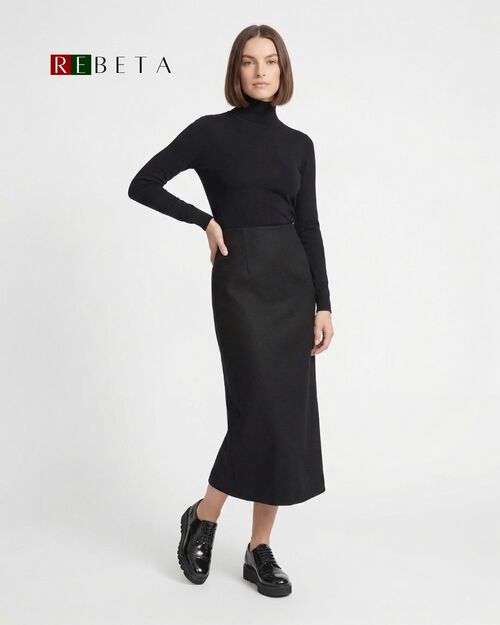 REBETA Deri Kadın Ayakkabı Siyah Açma