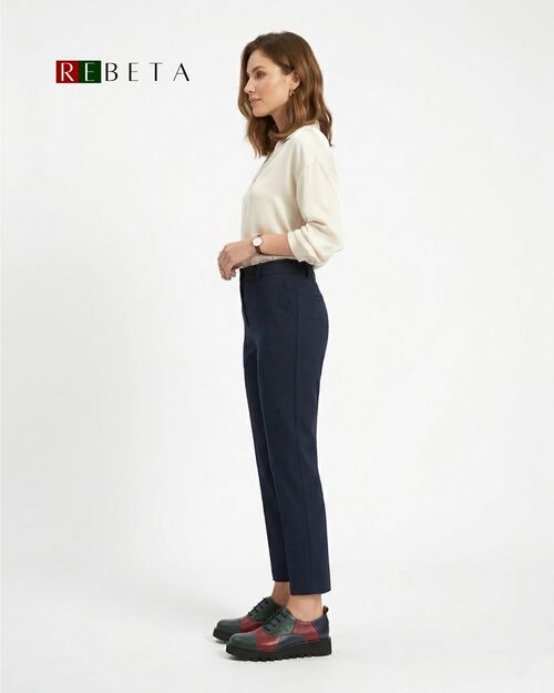 REBETA Deri Kadın Koyu Yeşil Kombin Ayakkabı