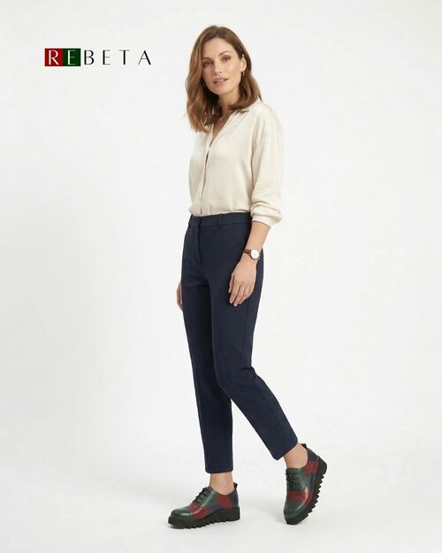 REBETA Deri Kadın Koyu Yeşil Kombin Ayakkabı