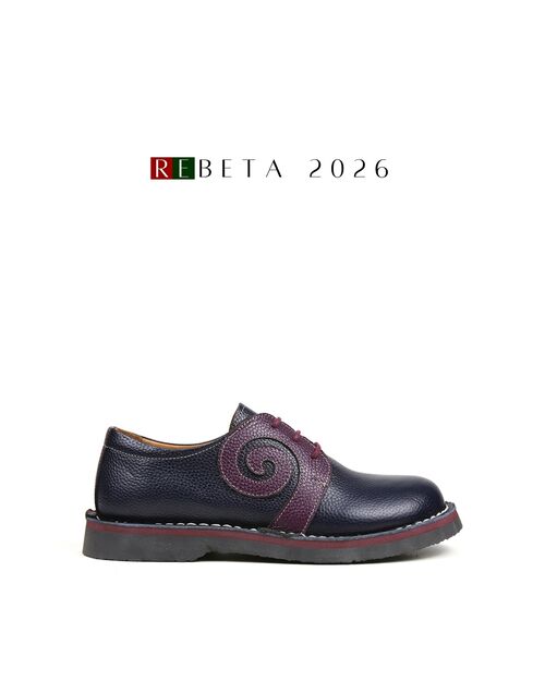 REBETA Deri Kadın Mor Kombin Ayakkabı