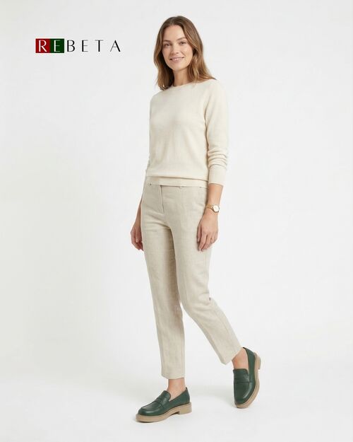 REBETA Deri Kadın Yeşil Loafer Ayakkabı