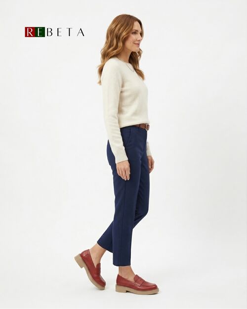 REBETA Deri Kadın Koyu Kırmızı Loafer Ayakkabı