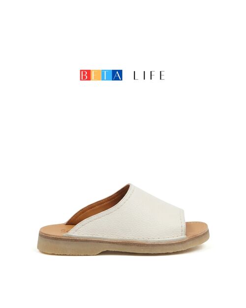BETA Life Kadın Bej Deri Önü Açık Terlik