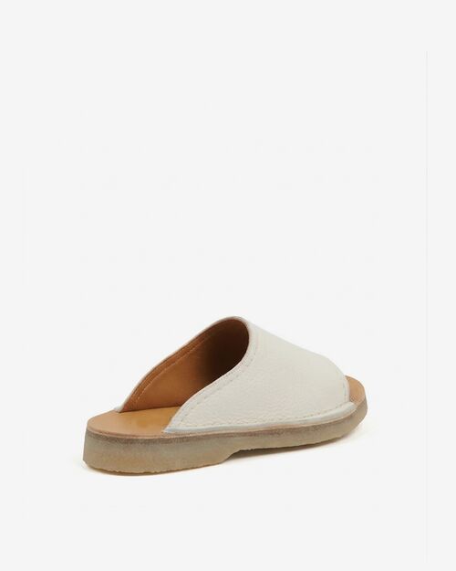 BETA Life Kadın Bej Deri Önü Açık Terlik