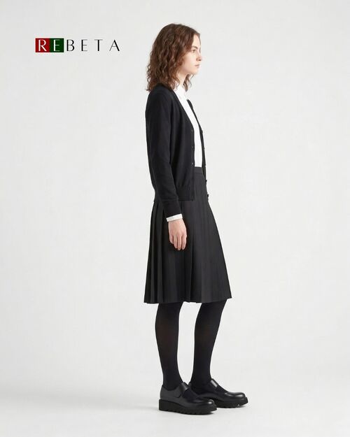 REBETA Deri Kadın Bantlı Siyah Ayakkabı Açma